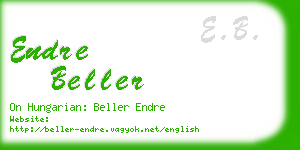 endre beller business card